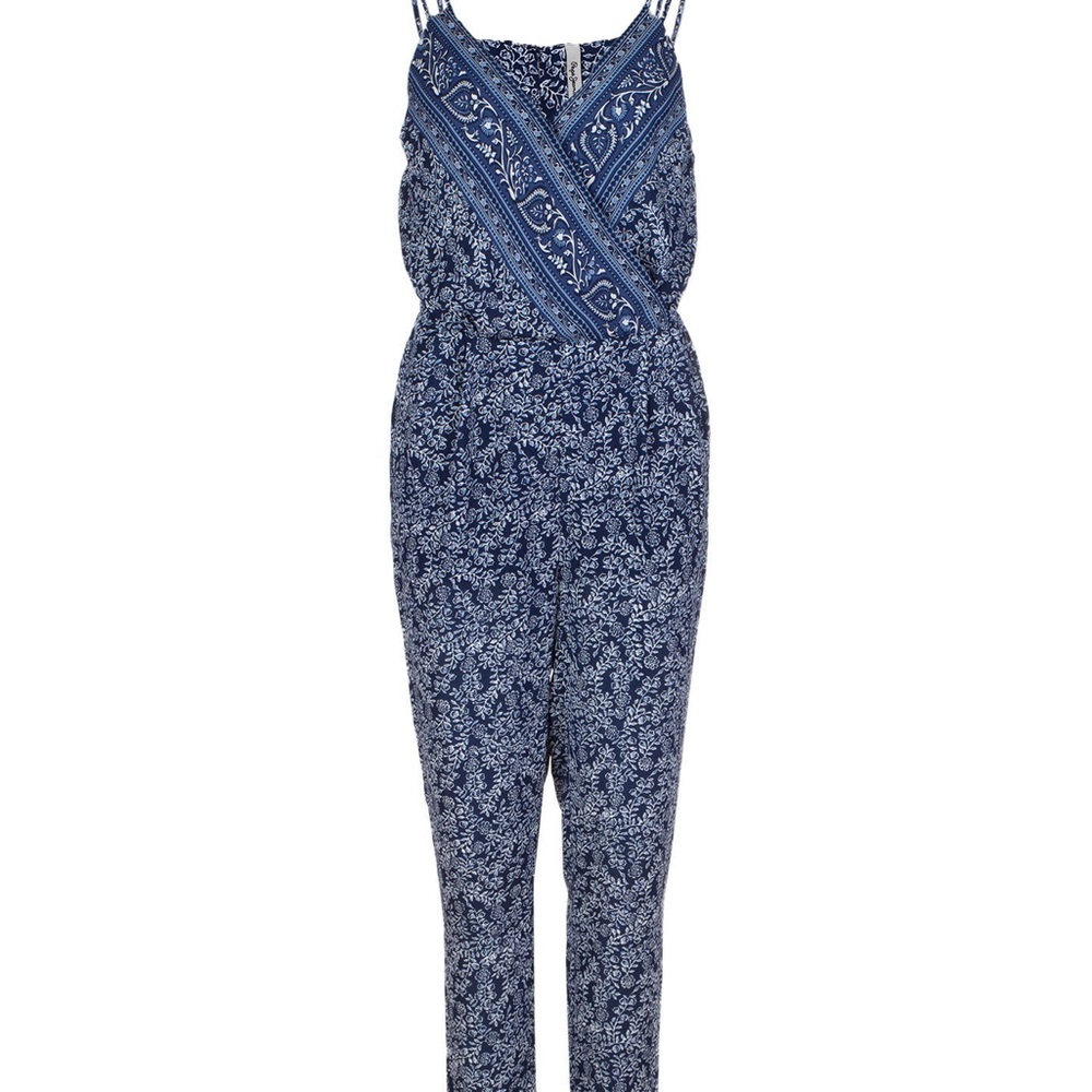 Blue Patterned Jumpsuit - image 1